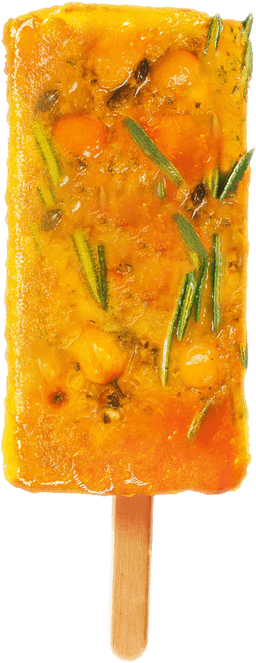 Frozen brick on stick